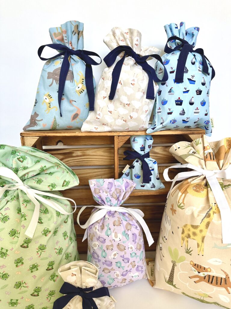Geschenkbeutel verschiedene Größen sommerliche Muster